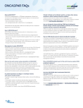 Screenshot of FAQ Oncaspar guide